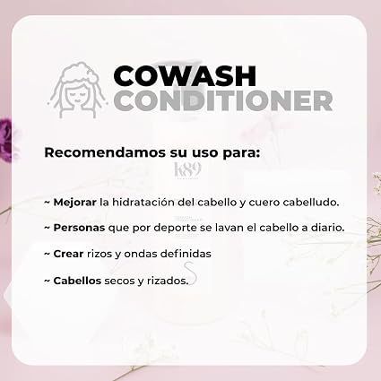 K89 - Professional Curly Hair Cowash Acondicionador Limpiador con Aceite de Argán 500 ml - Lava sin Champú e Hidrata el Rizo Seco - Método Curly