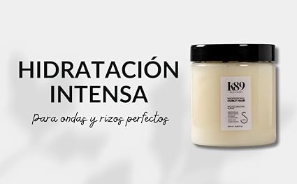 K89 - Professional Curly Hair Mascarilla Hidratante con Manteca de Karité, Aceite de Coco y B5 500 ml - Hidrata el Rizo Extraseco - Método Curly