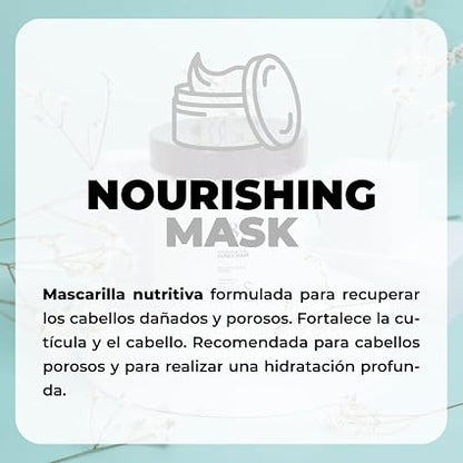 K89 - Professional Curly Hair Nourishing Mask Mascarilla Nutritiva con Argán, Coco y Aguacate 500 ml - Nutre el Rizo Dañado y Poroso - Método Curly