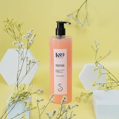 K89 - Professional Curly Hair Final Wash-Reset Champú Clarificante con Aceite de Argán 500 ml - Último Lavado del Método Curly - Elimina Residuos
