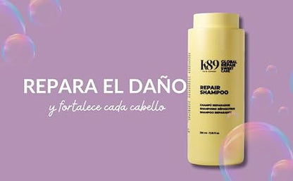 K89 - Sweet Care Repair Shampoo Champú Reconstructor con Proteínas Keravis 330ml - Repara el Cabello Dañado por Tinte, Decoloración y Plancha