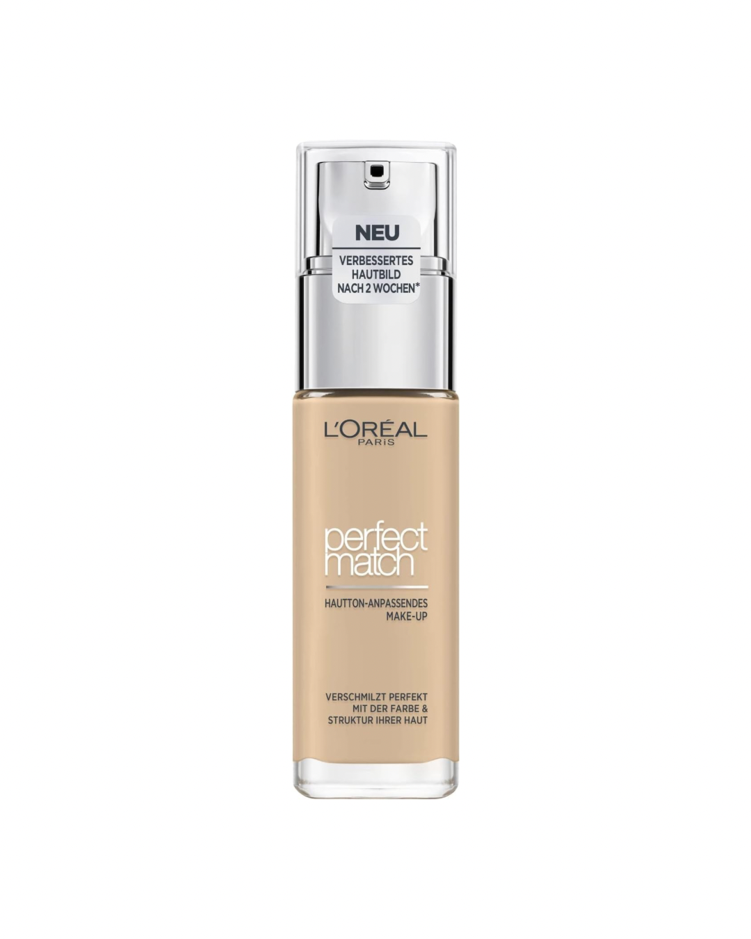 L'ORÉAL PARIS - Perfect Match Base de Maquillaje Superdifuminable Tono N1.5 Lino 30 ml - Efecto Segunda Piel y Cobertura Media Modulable - con Ácido Hialurónico y 24 h de Hidratación - Acabado Natural, Vegana y sin Perfume