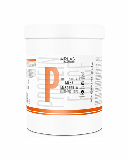 SALERM - Hair Lab Multi-Proteínas Mascarilla Fortalecedora con Queratina 1000 ml - Rellena el Cabello Dañado y Da Cuerpo a la Melena - Sin Parabenos