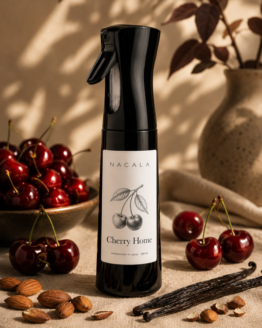 Ambientador spray 300ml NACALA - Cherry Home - Inspirado en ZaraHome - Gourmand de Cereza y Piruleta Dulce y Acogedora para Toda la Casa