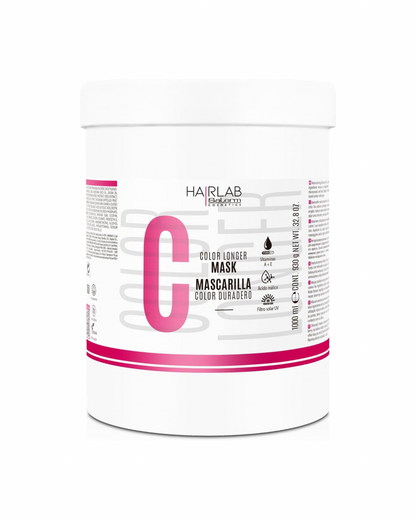 SALERM - Mascarilla Pelo Teñido, Decolorado o con Canas - Color Duradero Hair Lab 1000ml - Vitaminas A y E - Sella y Mantiene el Color Sin Sulfatos