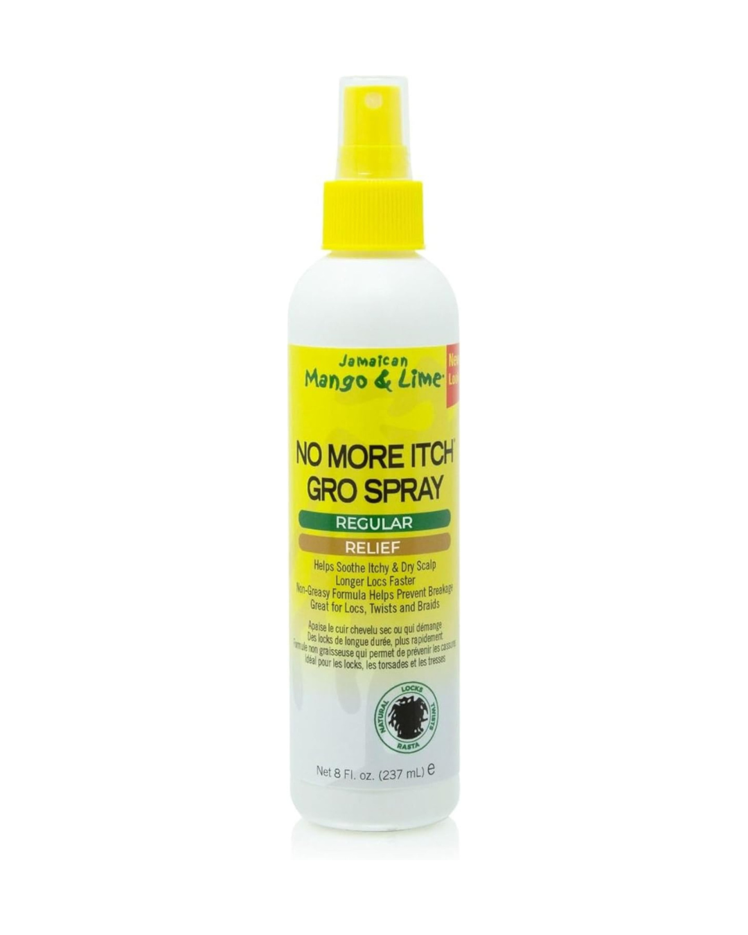 Jamaican Mango &amp; Lime Rasta Itch Gro Spray 237 ml – Spray Calmante Antipicor para Cuero Cabelludo