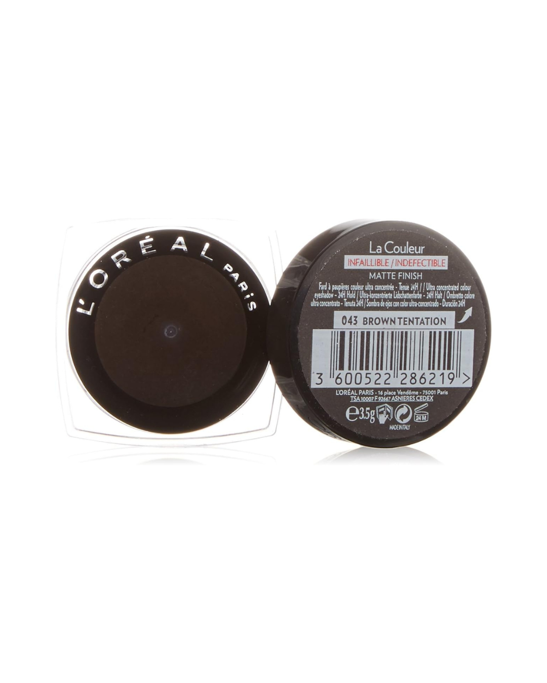 L'Oreal color Infalible Eye Shadow Número 043, Brown Tentación 3,5 g