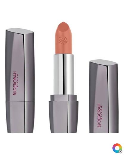 Deborah Milano Red Long Lasting Lipstick – Pintalabios larga duración con aroma frutal