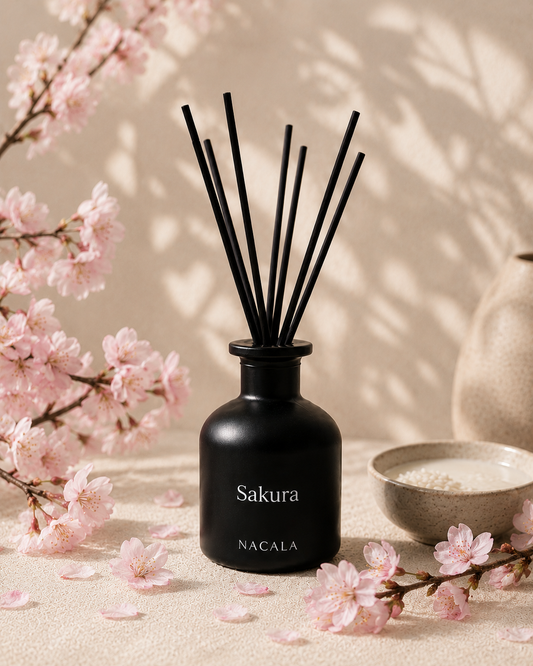 Ambientador milado 150ml NACALA - Sakura - Aroma Sensual a Flor de Cerezo y Vainilla - Floral Cálido para Dormitorio y Centros de Belleza