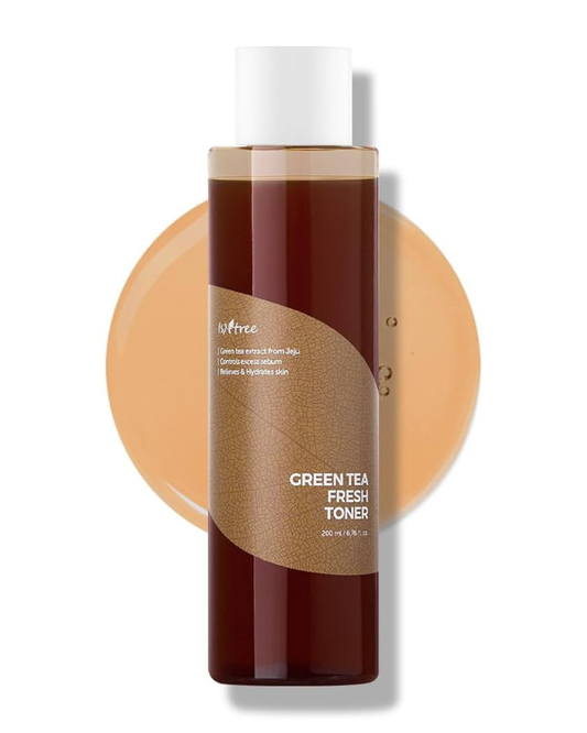 ISNTREE Green Tea Fresh Toner – tónico facial equilibrante con 80 % de extracto de té verde de la isla Jeju