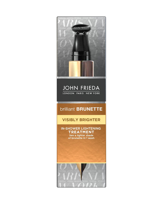 John Frieda Brilliant Brunette Visibly Brighter – Tratamiento Aclarador en la Ducha para Cabello Castaño