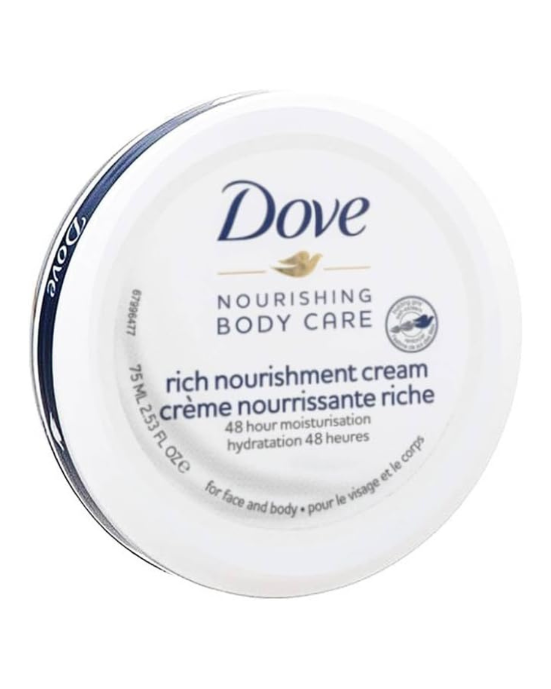 Dove Crema Hidratante Corporal, Manos y Facial 3 en 1, Nutrición Intensa, Larga Duración 72,h con Sérum Restaura Ceramidas para Todo Tipo de Piel, 75 ml