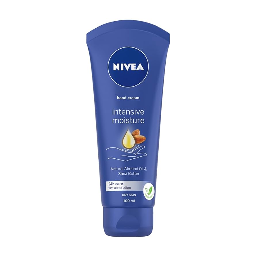 NIVEA Crema de manos hidratante intensiva con aceite de almendras y manteca de karité, 100 ml