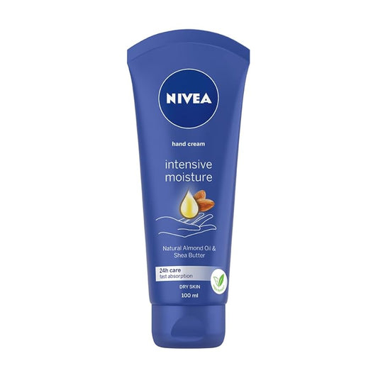 NIVEA Crema de manos hidratante intensiva con aceite de almendras y manteca de karité, 100 ml