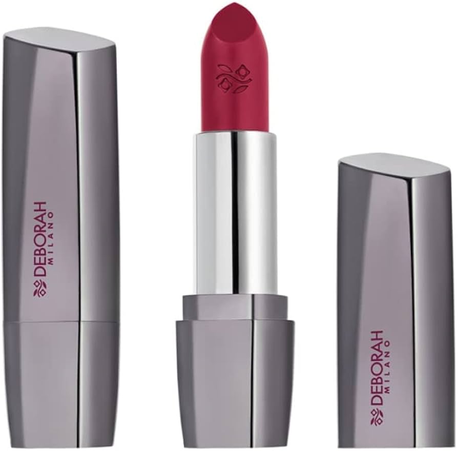 Deborah Milano Red Long Lasting Lipstick – Pintalabios larga duración con aroma frutal