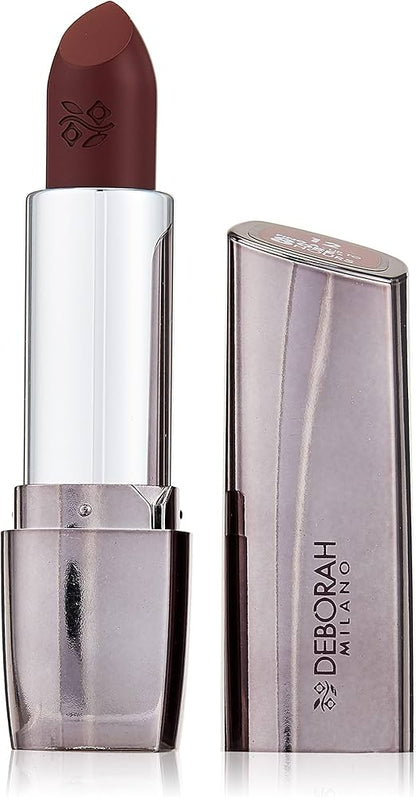Deborah Milano Red Long Lasting Lipstick – Pintalabios larga duración con aroma frutal