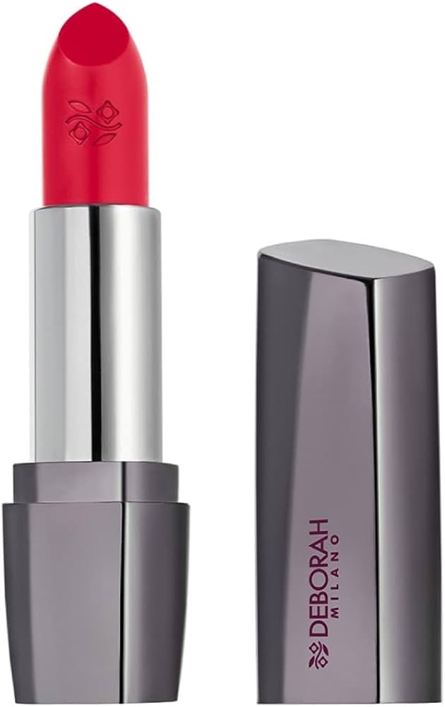 Deborah Milano Red Long Lasting Lipstick – Pintalabios larga duración con aroma frutal