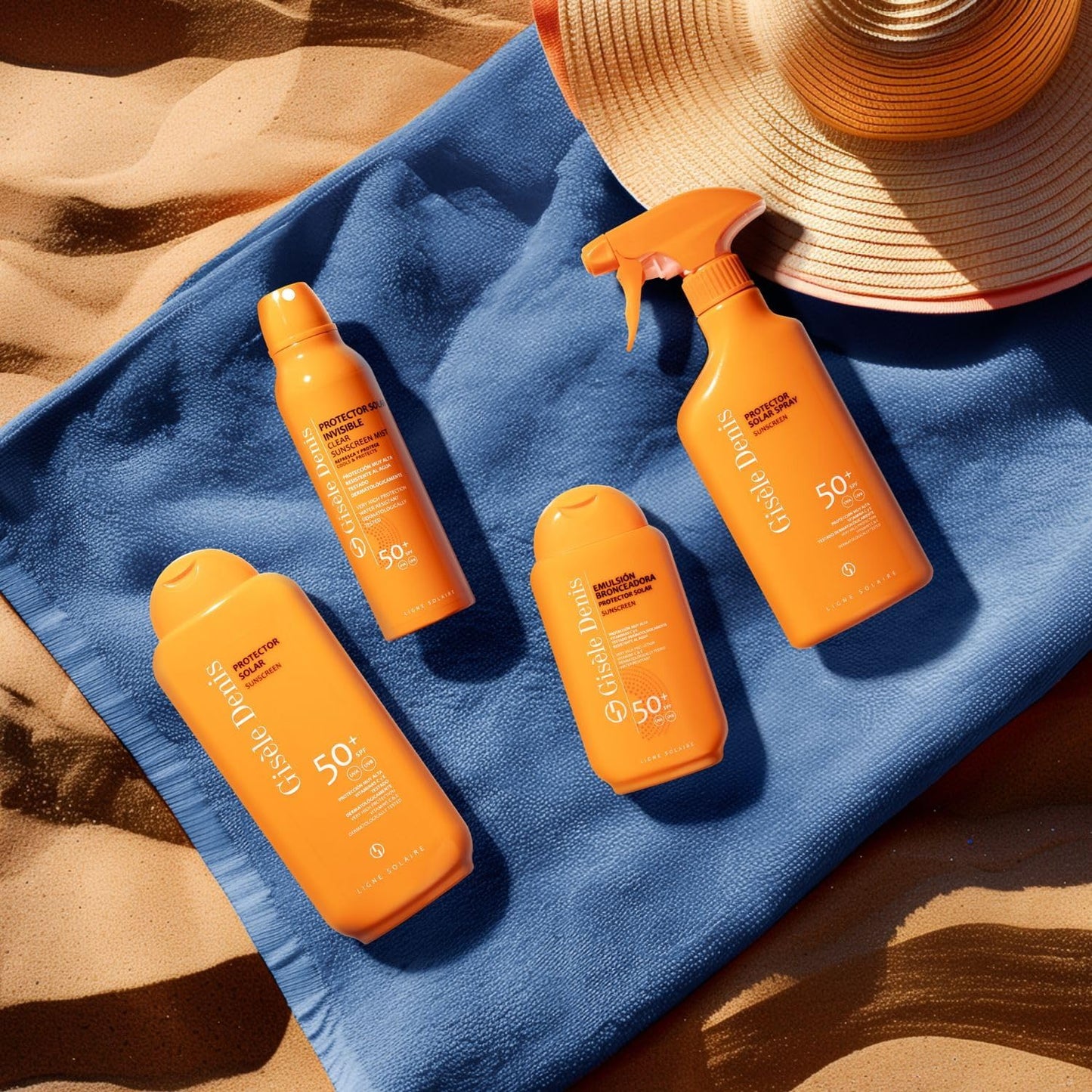 GISÈLE DENIS - Protector Solar en Spray, 300 ml, Protección FPS15, Emulsión Bronceadora, Cuidado de Piel, Crema Solar, Hidrata la Piel, Resistente al Agua, para Uso Diario, Previene Manchas y Arrugas