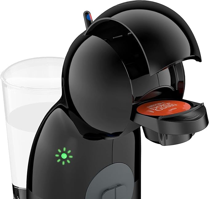 Krups Nescafé Dolce Gusto Piccolo XS - Cafetera cápsulas, 1500 W potencia, depósito de 0.8 L, monodosis multibebidas frías y calientes, manual, compacta, negro y gris