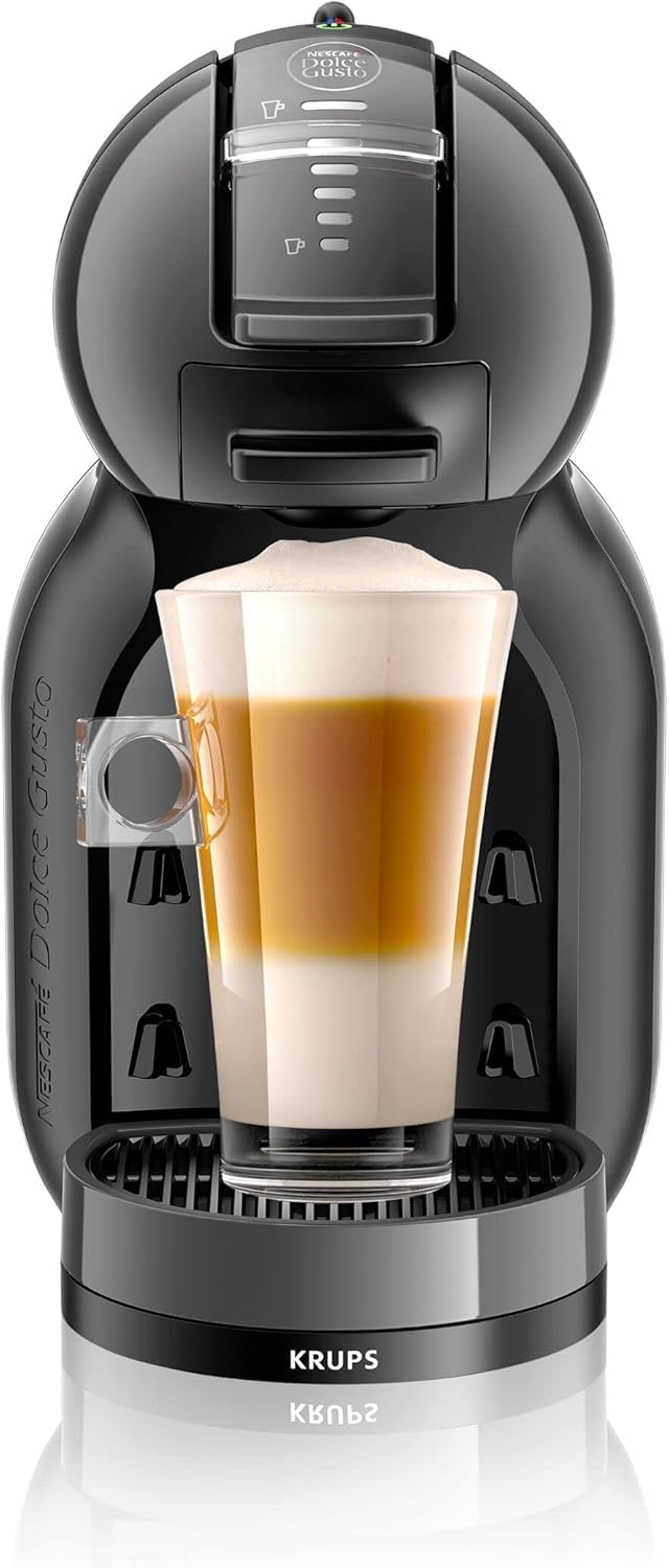Krups Nescafé Dolce Gusto Mini Me Cafetera, capacidad 0.8 L, bebidas frías o calientes, Play&Select, Thermoblock, 35 tipos café, Negra, KP1238
