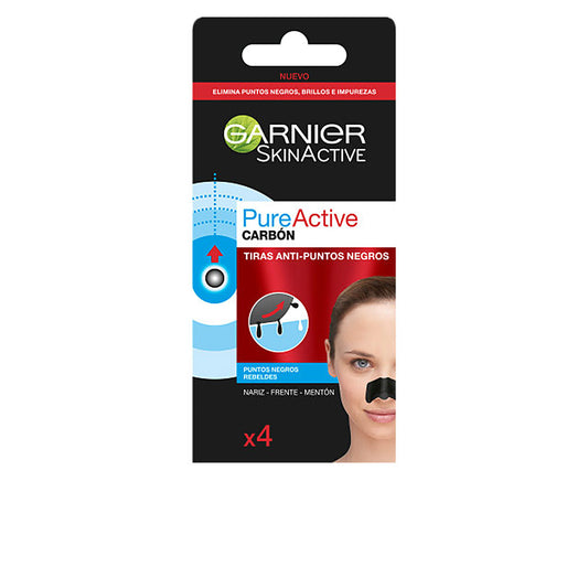 GARNIER - Cosmética Facial - PURE ACTIVE CARBON tiras anti-puntos negros 4 u