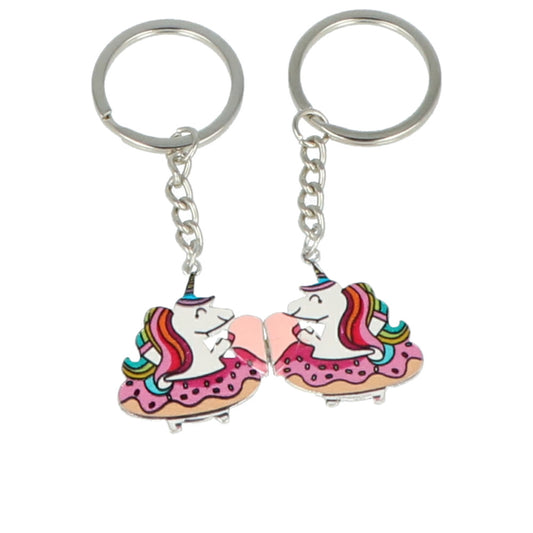 INCA - Fashion / Moda - LLAVEROS UNICORNIO CON IMÁN BFF LOTE