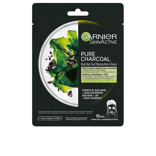 GARNIER - Cosmética Facial - PURE CHARCOAL black mask tissu detox effect 28 gr