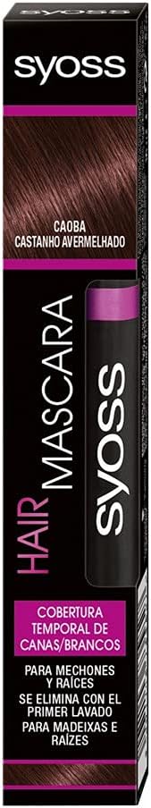 SYOSS Hair Mascara 16 ml – Cepillo Retoca Raíces & Mechones Canosos (Máscara de Coloración Temporal)