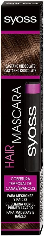 SYOSS Hair Mascara 16 ml – Cepillo Retoca Raíces & Mechones Canosos (Máscara de Coloración Temporal)