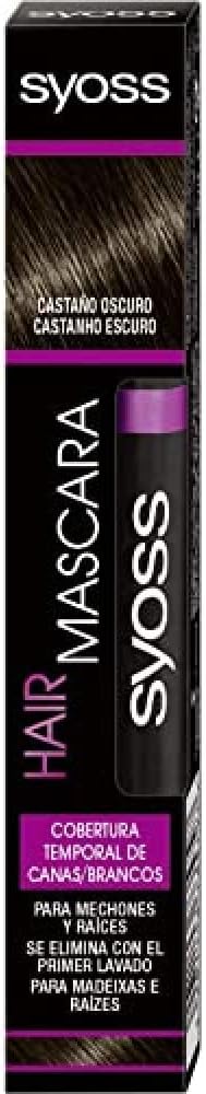 SYOSS Hair Mascara 16 ml – Cepillo Retoca Raíces & Mechones Canosos (Máscara de Coloración Temporal)