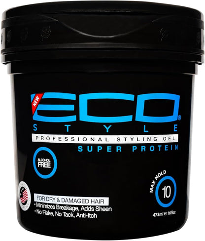 ECO Style Super Protein | Gel fijador con proteínas para definición, control del frizz y rizos con más estructura