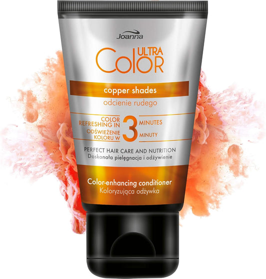 Joanna Ultra Color – Acondicionador protector del color para pelo rojo y cobrizo (100 ml) | Refresca e intensifica el tono en 3 minutos