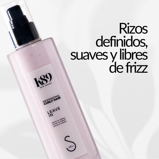 K89 - Professional Curly Hair Leave In Crema Acondicionadora sin Aclarado con Aceite de Argán 250 ml - Desenreda y Sella la Hidratación - Método Curly