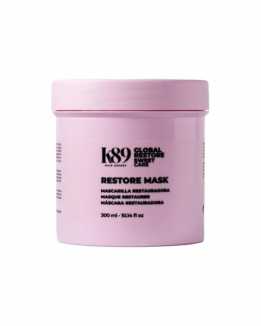 K89 - Sweet Care Global Restore Mask Mascarilla Reestructurante con Queratina y Proteínas de Seda 300 ml - Repara el Cabello Dañado, Seco y Coloreado