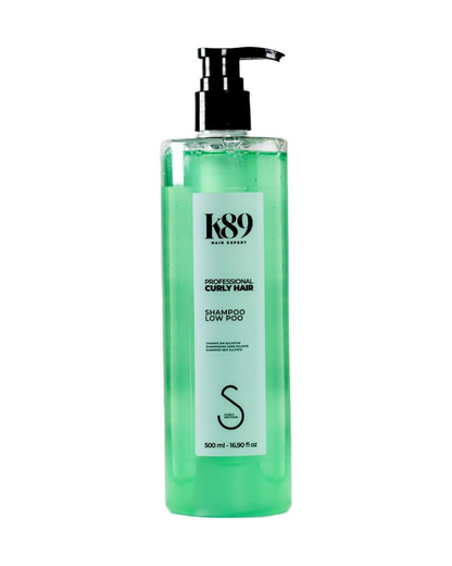 K89 - Professional Curly Hair Low Poo Champú sin Sulfatos con Aceite de Argán 500ml - Limpia sin Resecar el Cuero Cabelludo Sensible - Método Curly