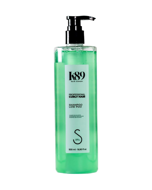 K89 - Professional Curly Hair Low Poo Champú sin Sulfatos con Aceite de Argán 500 ml - Limpia sin Resecar el Cuero Cabelludo Sensible - Método Curly