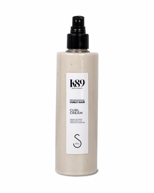 K89 - Professional Curly Hair Curl Cream Crema Definidora de Rizos con Aceite de Argán 250 ml - Define Rizos y Ondas sin Rigidez - Método Curly