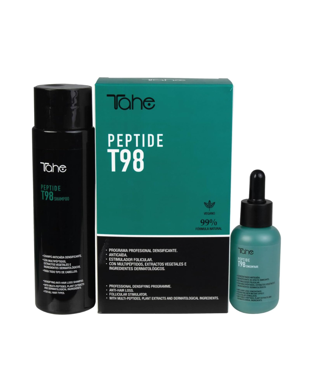 Tahe Pack Anticaída & Repair Peptide T98 – Concentrado Anticaída 50 ml + Champú Anticaída Repair 300 ml