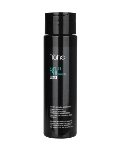 TAHE - Peptide T98 Repair Champú Anticaída Reparador Densificante con Multipéptidos 300 ml - Repara la Fibra y Aumenta la Densidad - Cabello Dañado