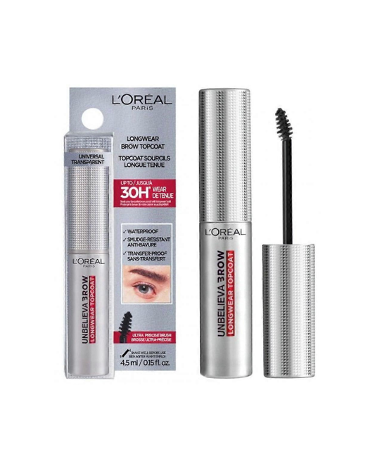 L’Oréal Paris Unbelieva Brow Top Coat – Gel transparente para cejas de larga duración