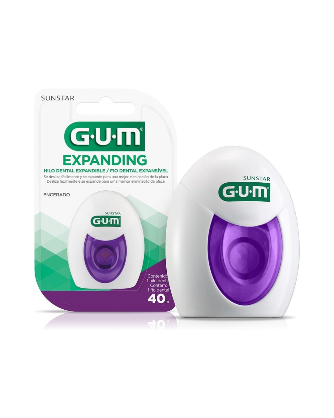 GUM Expanding Floss (SUNSTAR) – Hilo dental expansivo para espacios interdentales (1 ud.) | Limpieza más profunda y suave con las encías
