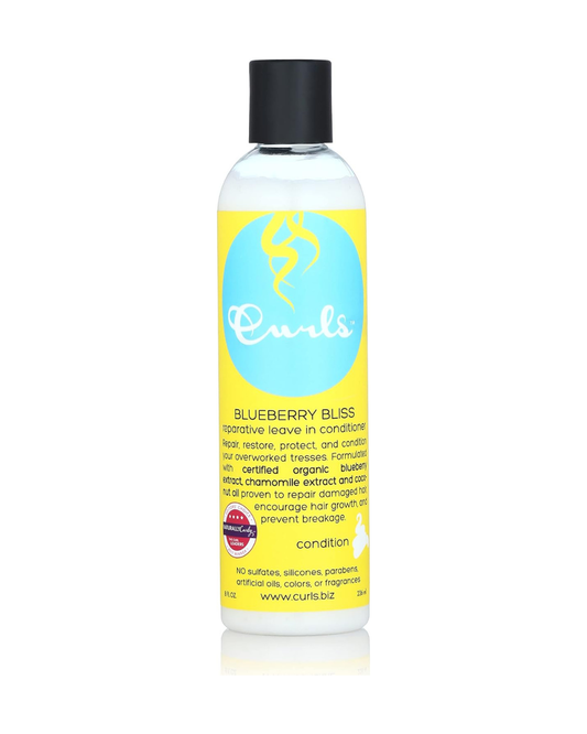 Curls Blueberry Bliss Reparative Leave-In Conditioner 237 ml - Acondicionador sin aclarado para hidratar, reparar y definir rizos