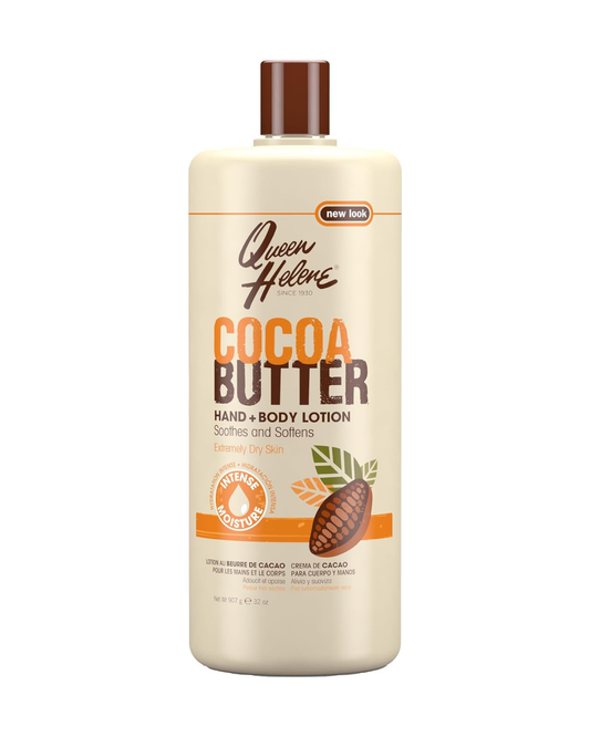 Queen Helene Cocoa Butter Hand & Body Lotion (32 oz / 944 ml) | Hidratación nutritiva con manteca de cacao para piel seca