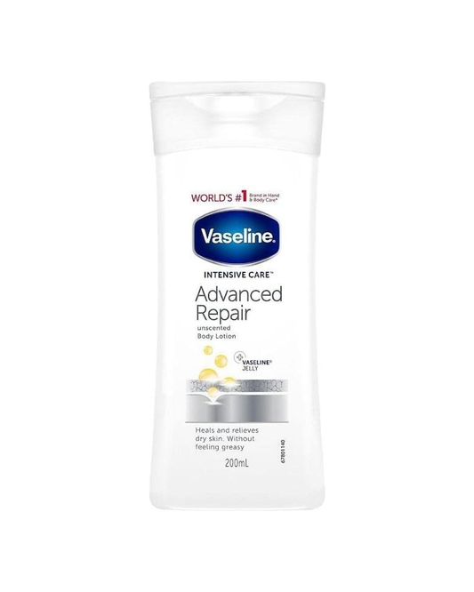 Vaseline Advanced Repair Loción Corporal 200 ml - Hidratación profunda 48h con lípidos que refuerzan la barrera cutánea