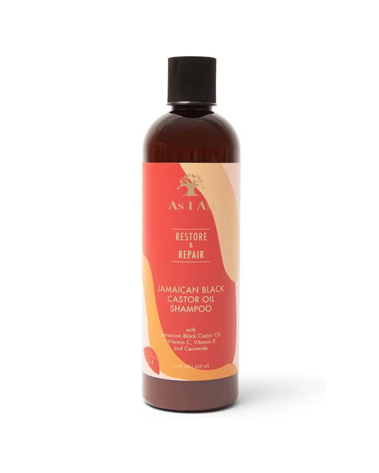 As I Am Jamaican Black Castor Oil Shampoo 355 ml - Champú fortalecedor que reduce la rotura y nutre el cabello rizado