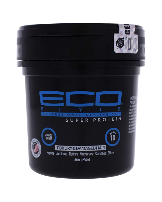 ECO Style Super Protein (235 ml) | Gel fijador con proteínas para definición, control del frizz y rizos con más estructura