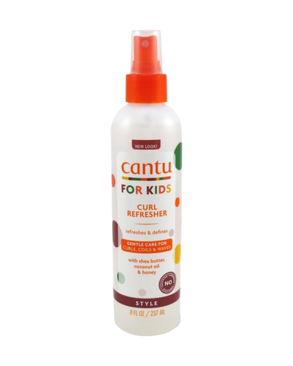 Cantu Kids Care Curl Refresher Spray (236 ml) - Spray refrescante para rizos infantiles: hidratación ligera, definición y menos enredos