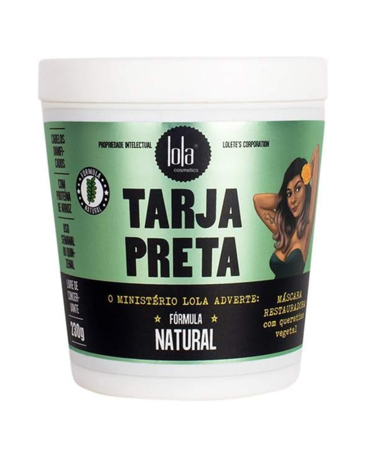 Lola From Rio Tarja Preta Queratina Vegetal Máscara 230 g - Mascarilla reconstructora para cabello muy dañado