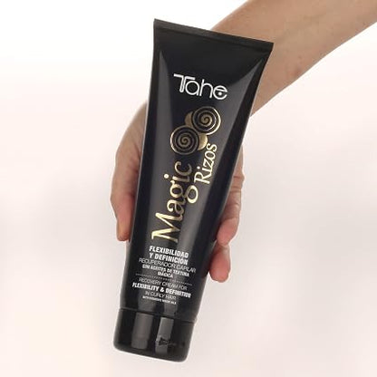 TAHE - Magic Rizos Mascarilla Instantánea Recuperadora de Rizos Fijación Fuerte 250 ml - Rizo Definido 48 Horas sin Aclarado - 7 Aceites Vegetales