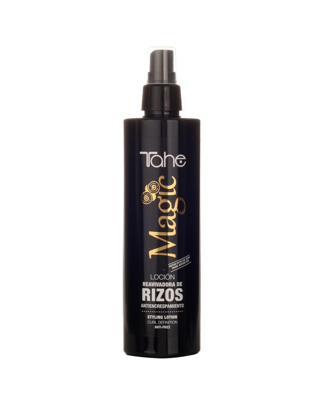 TAHE - Magic Rizos Loción Reavivadora de Rizos Antiencrespamiento en Spray 300ml - Reaviva y Define el Rizo entre Lavados sin Apelmazar Método Curly